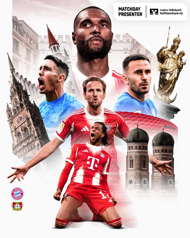 拜仁官方發(fā)布賽前海報(bào)：凱恩、奧利塞在列