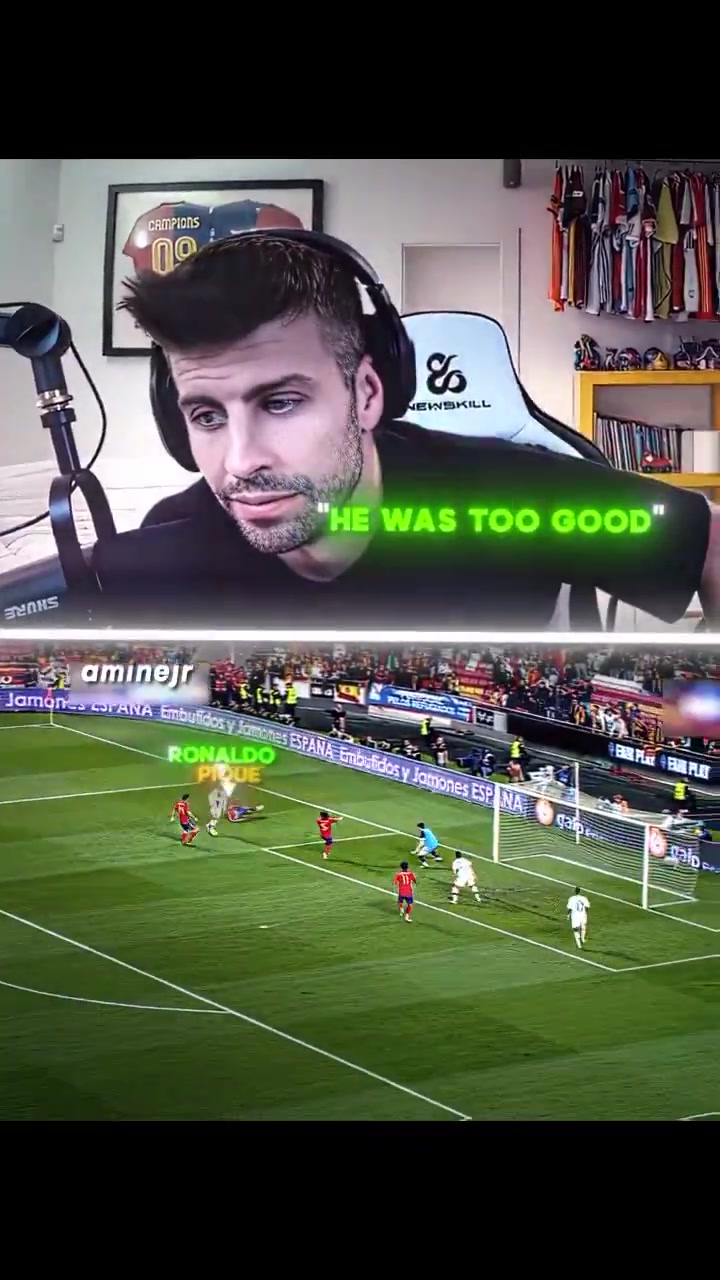 C羅狠狠地戲耍了皮克賽后球衣也被皮克保存了