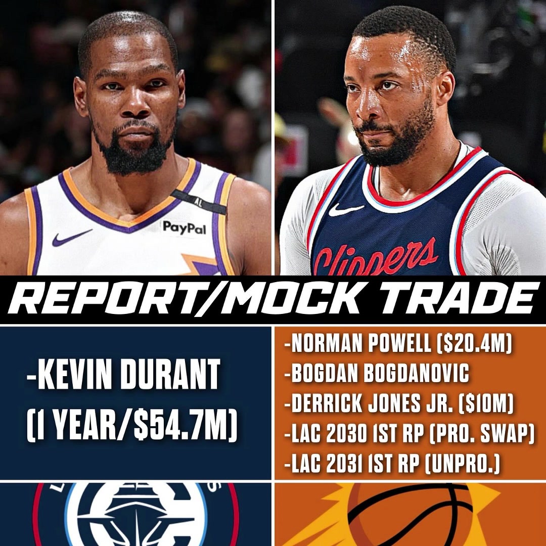 這也太炸裂了美媒模擬交易快船送出鮑威爾等3人換來(lái)杜蘭特