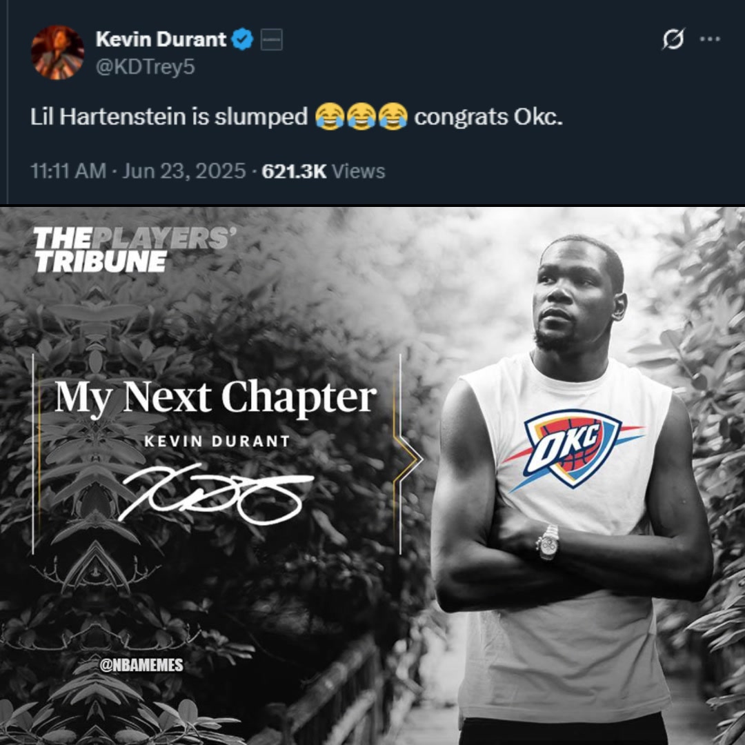 雷霆名宿杜蘭特第一時間發(fā)推慶祝雷霆隊史首冠