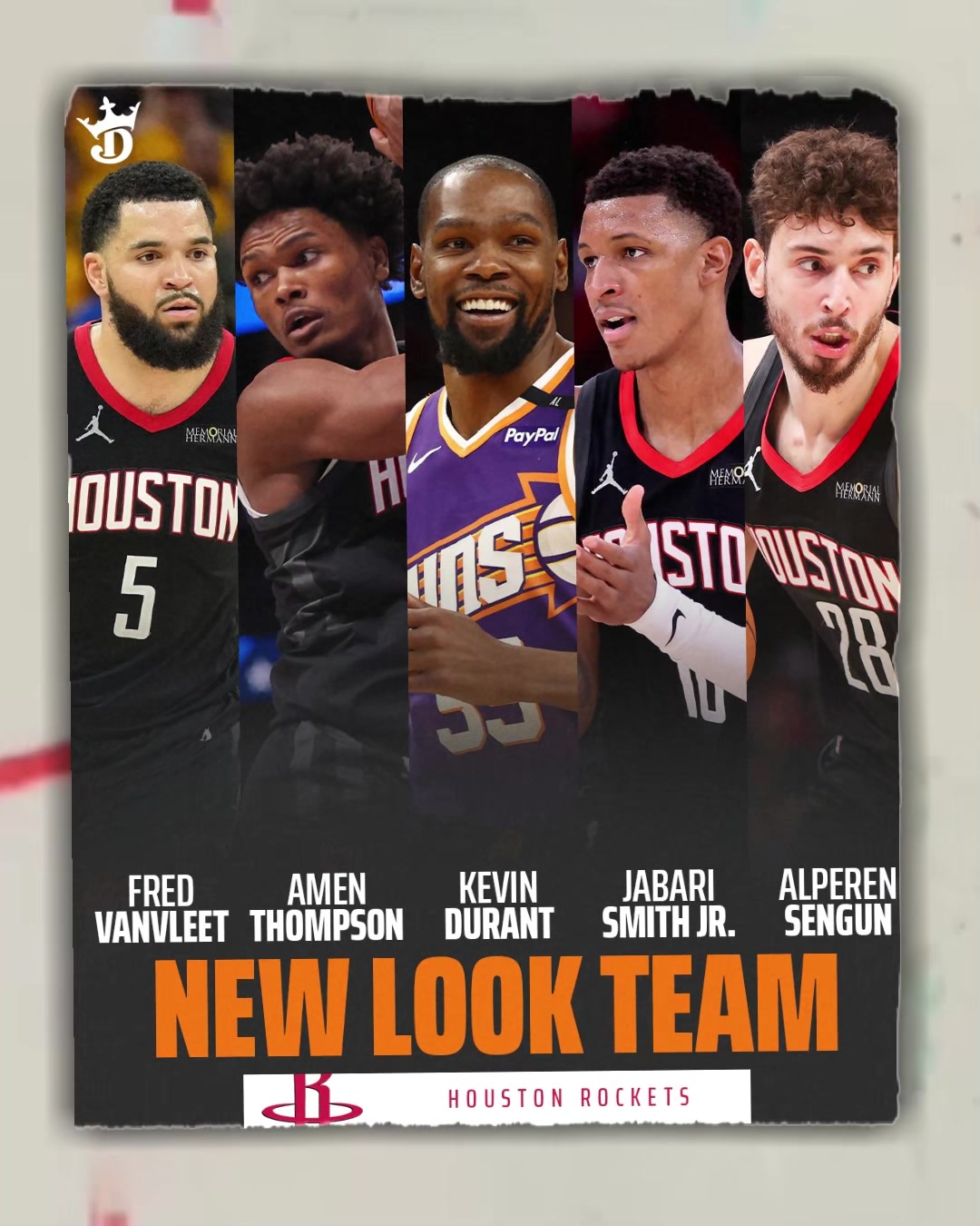 能沖擊總冠軍嗎火箭新賽季首發(fā)陣容這天賦強得可怕