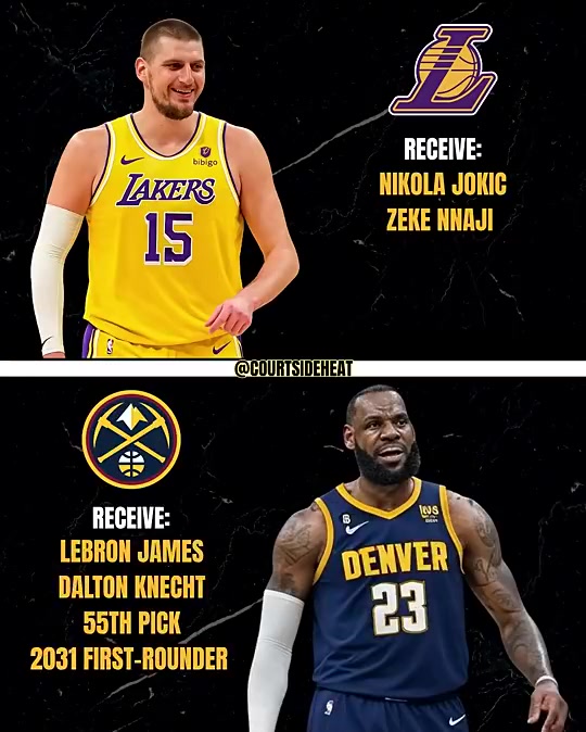 Shams說即將有大交易難道是這美媒此前設想湖人用老詹籌碼換約基奇