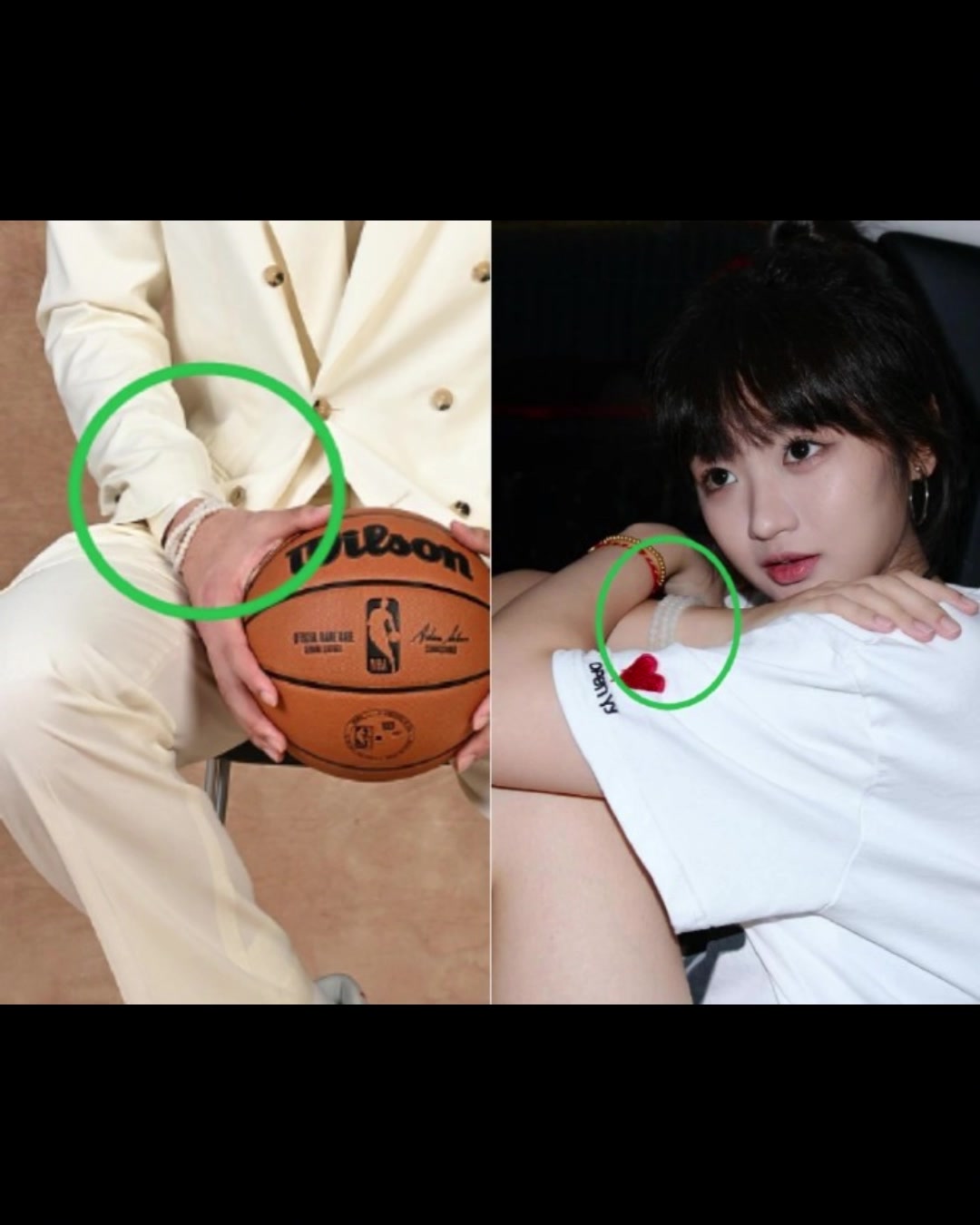 長相非常甜美疑似楊瀚森女友曝光兩人佩戴相似手串小楊袖口有其i11標(biāo)志