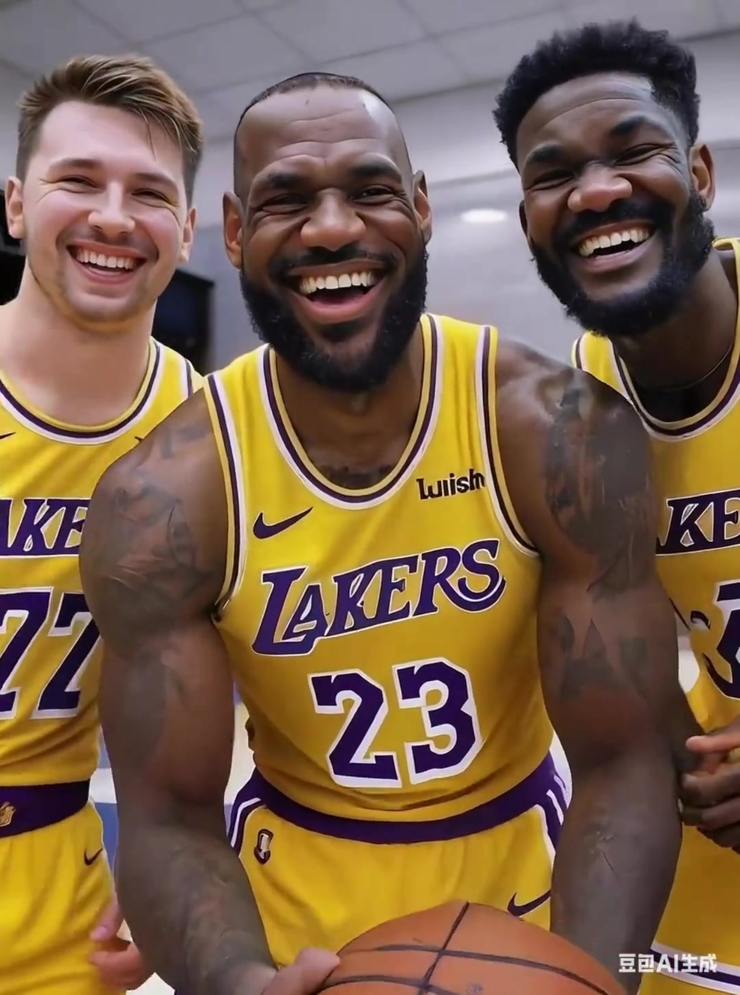 毫無(wú)違和感湖蜜已經(jīng)AI生成了詹姆斯東契奇艾頓三巨頭