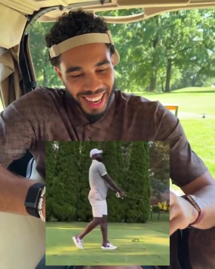 塔圖姆談詹姆斯打高爾夫很高興我兄弟開始打多練習會越來越好