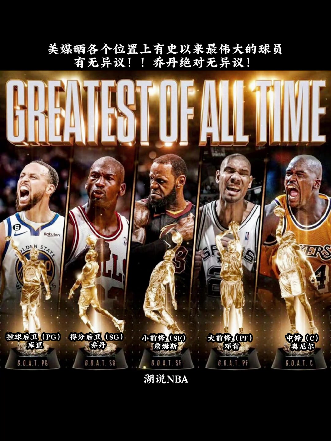 美媒各個(gè)位置上有史以來最偉大的球員有無(wú)異議