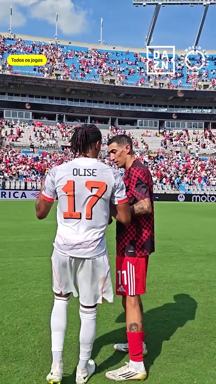 天使的魅力拜仁球星奧利塞賽后主動找迪馬利亞換球衣