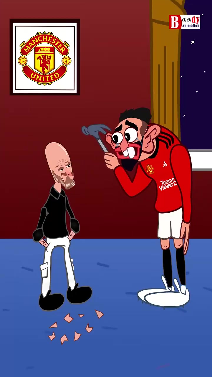 換湯不換藥外網(wǎng)動(dòng)畫(huà)惡搞還是熟悉的曼聯(lián)阿莫林就是滕哈赫