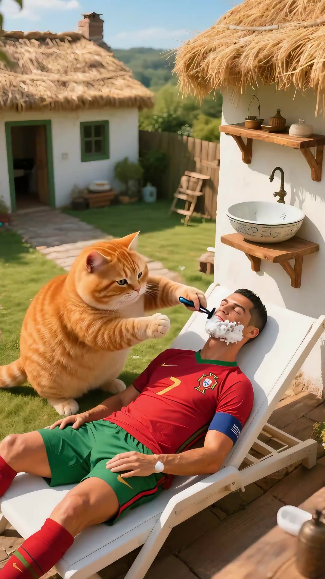 一定看到最后球迷惡搞當(dāng)C羅遇到胖橘