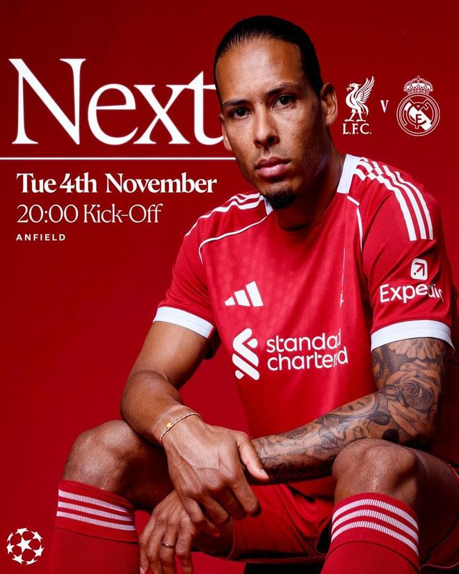 利物浦歐冠曾4次零封擊敗皇馬，僅次于尤文