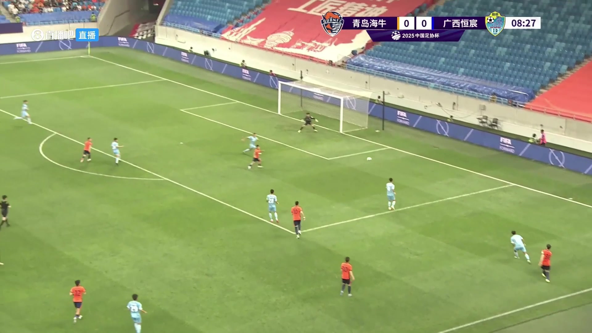 海牛1-0領(lǐng)先金永浩門前搶點破門