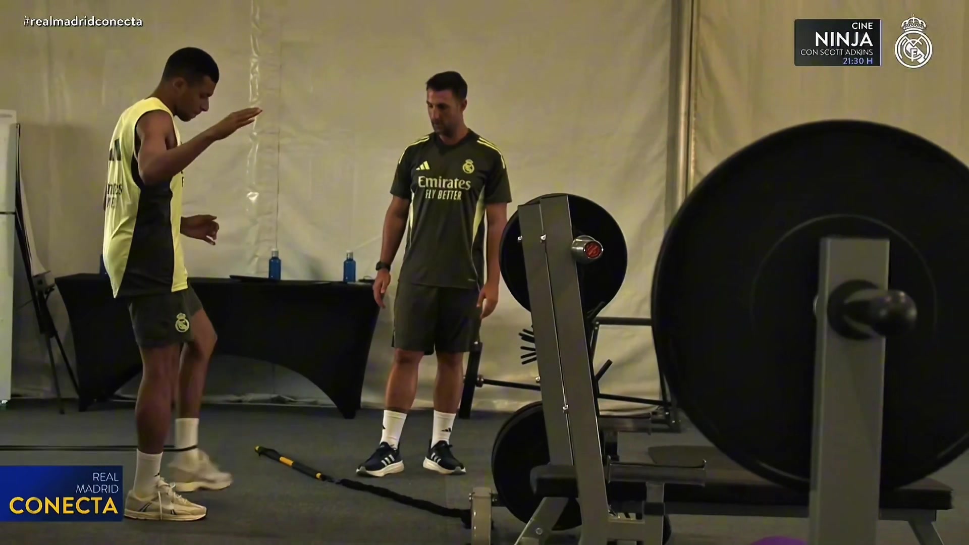 姆總瘦了啊姆巴佩健身房單獨(dú)訓(xùn)練肉眼可見的瘦了