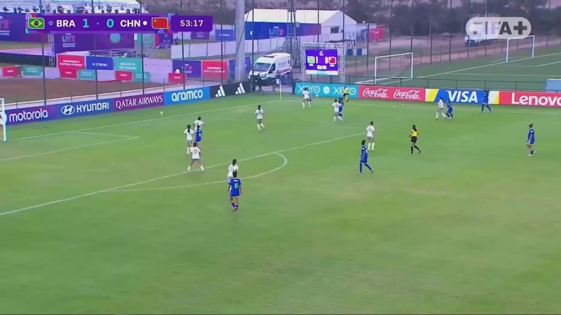 巴西前鋒艾芙琳左腳世界波破門U17女足0-2落后