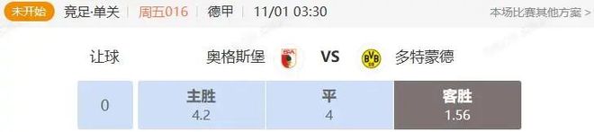 德甲+西甲串關(guān)分享 奧格斯堡VS多特蒙德+赫塔費(fèi)VS赫羅納