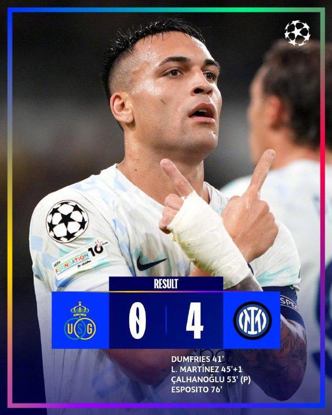 意甲球隊(duì)歐冠表現(xiàn)差，國(guó)米4球橫掃勁旅揚(yáng)眉，三隊(duì)完成救贖戰(zhàn)?