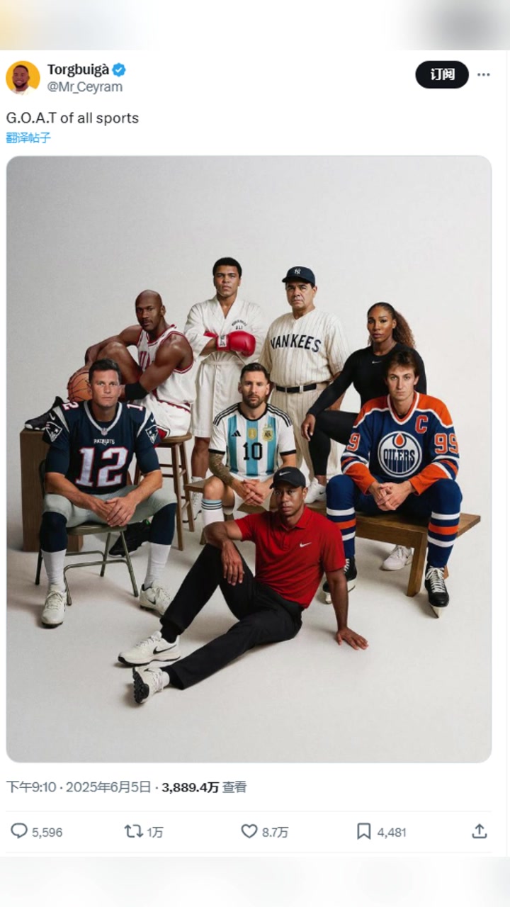 引發(fā)激烈爭論國外博主所有運(yùn)動項(xiàng)目中的GOAT
