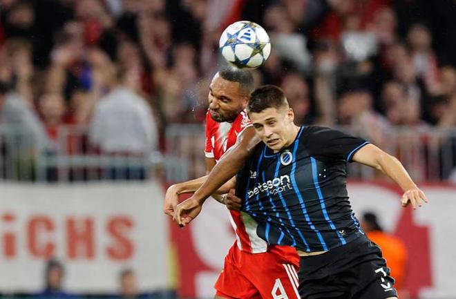 布魯日前鋒：拜仁是歐洲最強球隊之一，輸給他們并不丟臉