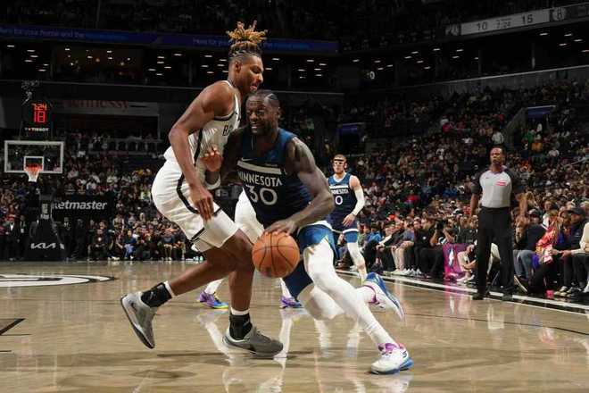 蘭德?tīng)栙惣臼状稳p！森林狼3人20+大勝 送籃網(wǎng)7戰(zhàn)全敗聯(lián)盟墊底