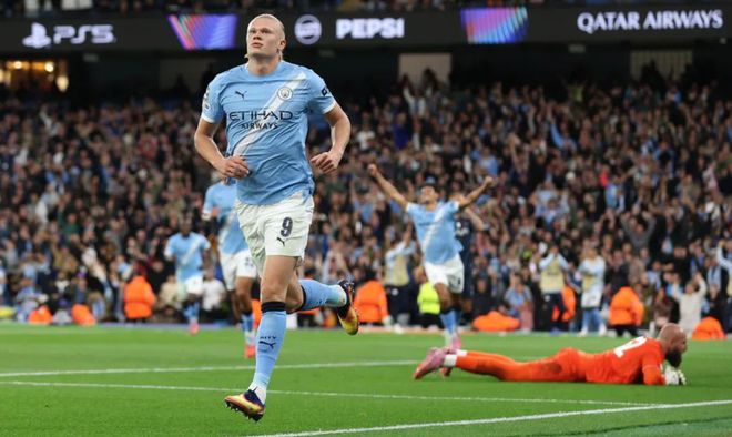 曼城4-1多特！歐冠四輪不敗殺進前四 哈蘭德破門創(chuàng)歷史 福登雙響