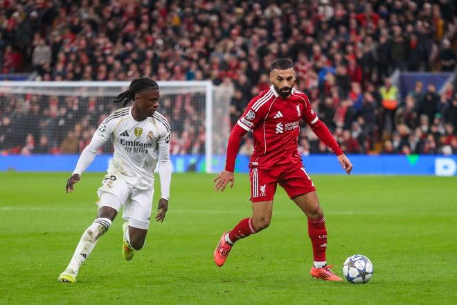 薩拉赫自2020年以來3次歐冠單場(chǎng)過人5+，均是對(duì)陣馬德里雙雄