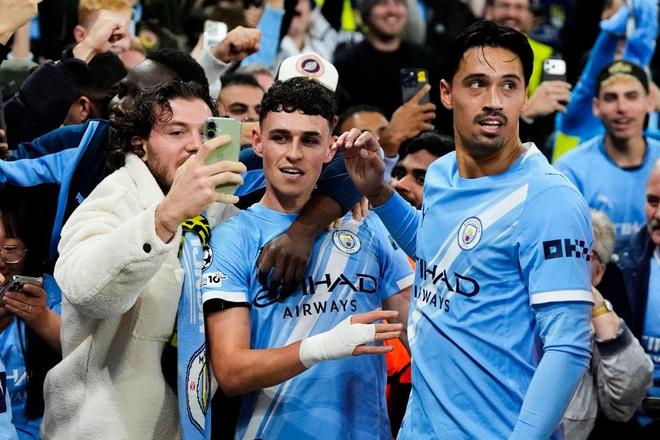 福登首次歐冠單場(chǎng)梅開二度，賴因德斯首次歐冠單場(chǎng)送兩次助攻