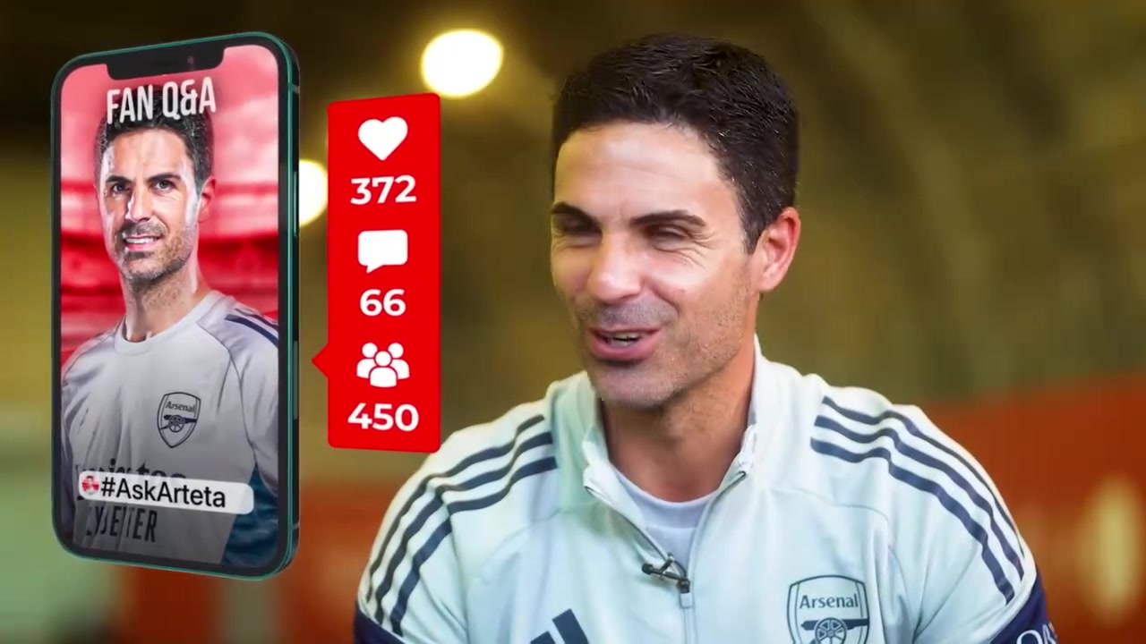 阿爾特塔回答球迷提問我選擇踢足球是因?yàn)榭伤﹀伣o其他十個(gè)隊(duì)友