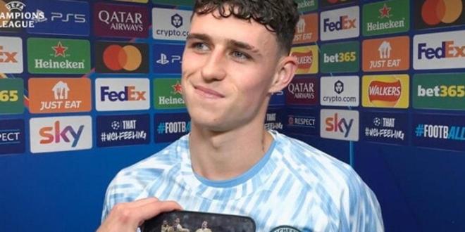 兩粒禁區(qū)外歐冠進球被拿來與皮耶羅比較，福登：我很榮幸