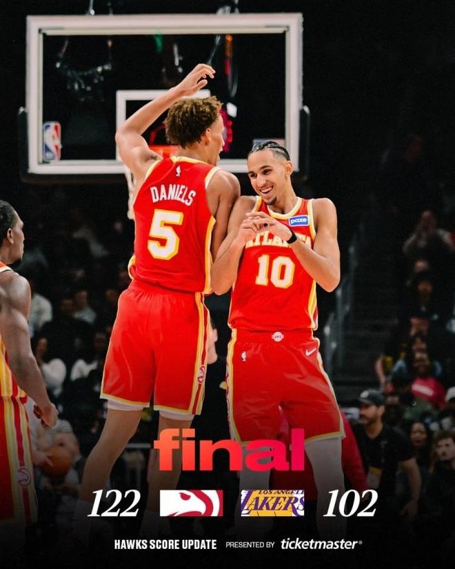 砍21+7+7創(chuàng)生涯新高！老鷹次輪秀打崩湖人！網(wǎng)友：裡皇隊(duì)危速回！