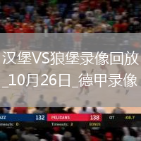 10月26日德甲第8輪漢堡vs沃爾夫斯堡全場(chǎng)錄像